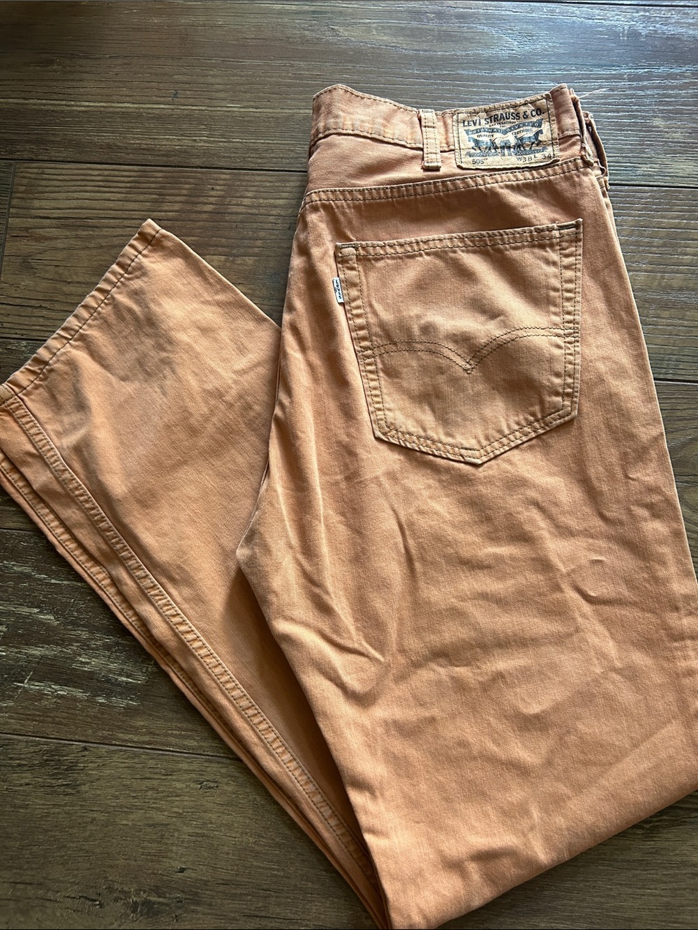Levi's Men's 505 Straight Jeans in Light Orange
